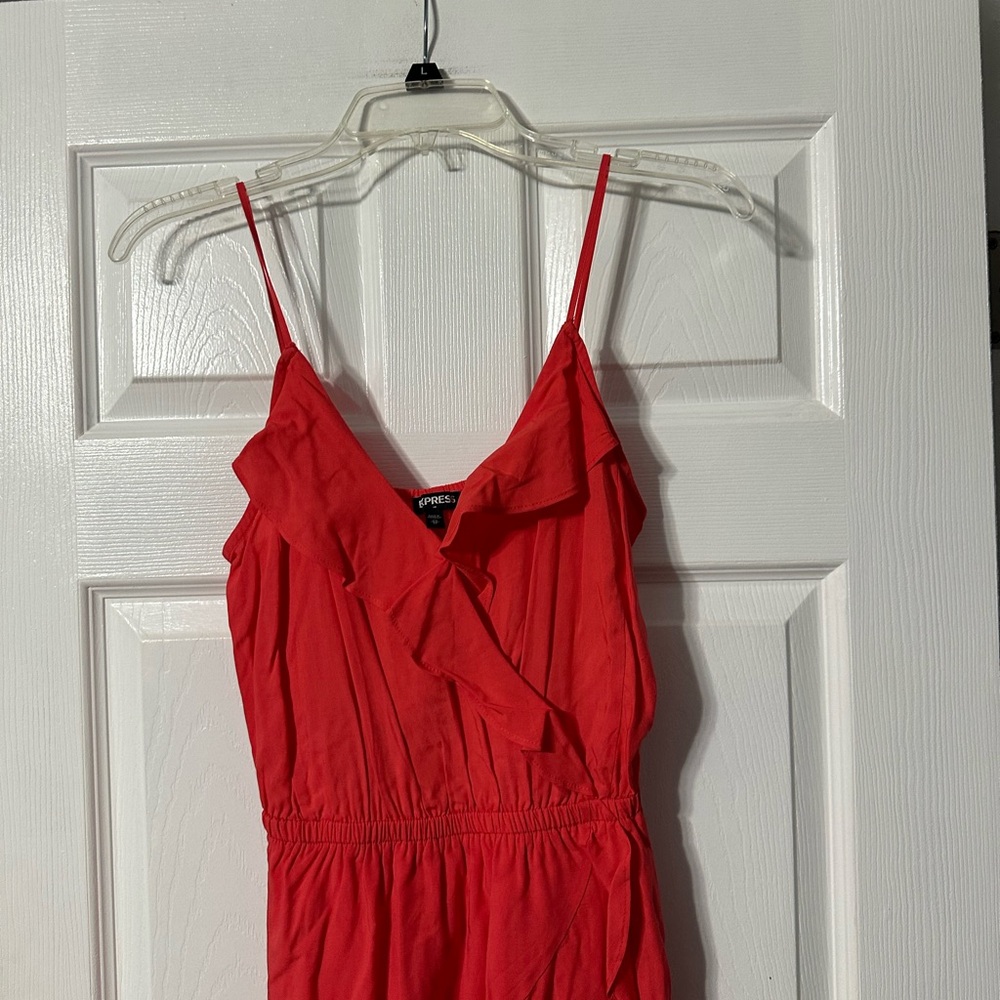 Express Ruffled Faux Wrap Sundress - Picture 2 of 12